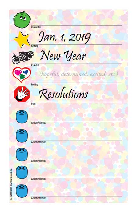New Year Lesson: Recalling 2018 & Planning 2019 with Story Grammar Marker!